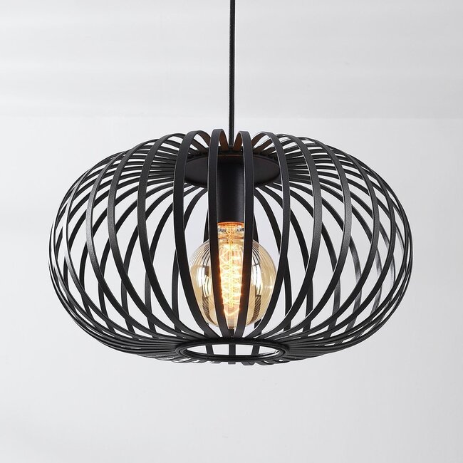 Lampe suspendue à 1 lumière Sole - noir