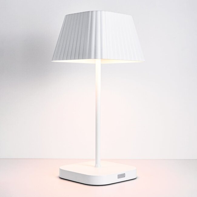 Lampe de table rechargeable et dimmable Robin - blanc mat