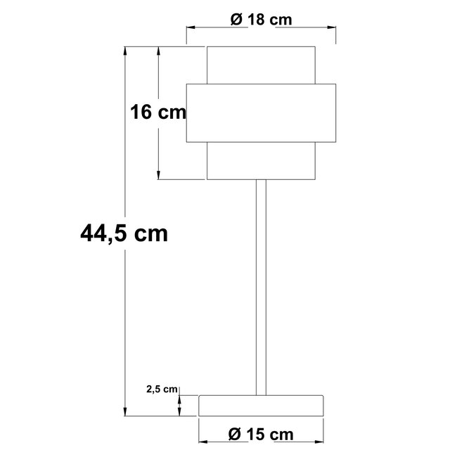 Lampe de table avec verre fumé - Lor