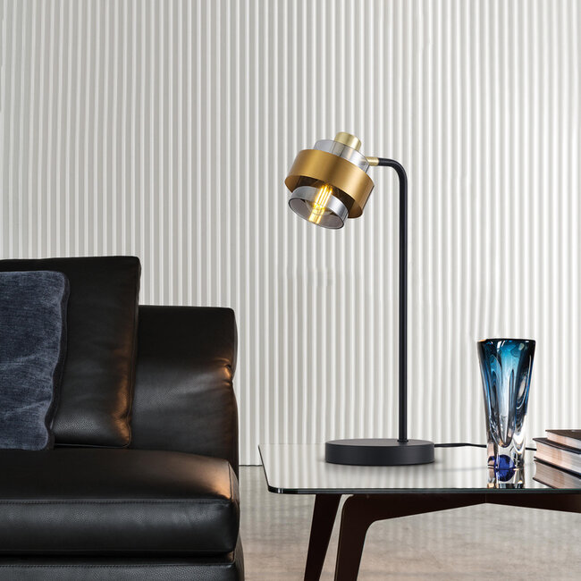 Lampe de table rotative noire - Kulta