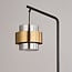 Lampadaire design Kuld en noir, bronze et verre fumé