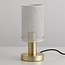 Lampe de table design Mreza en doré à perforations