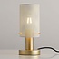 Lampe de table design Mreza en doré à perforations