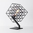 Lampe de table Piazza en noir à monture ajourée