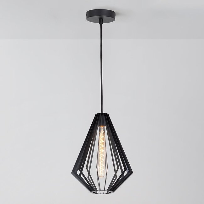 Lampe suspendue à 1 lumière Penta - noir