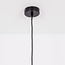 Suspension Apvali en verre fumé gris - noir mat
