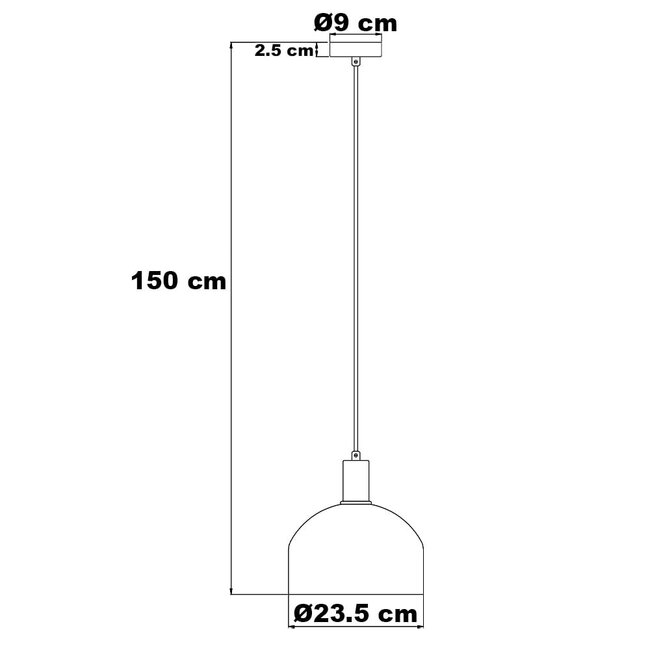 Lampe suspendue gris fumée - Apvali
