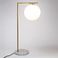 Lampe à poser Jeana en verre blanc laiteux - aspect marbre