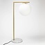 Lampe à poser Jeana en verre blanc laiteux - aspect marbre