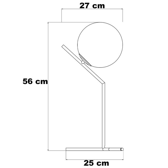 Lampe à poser avec verre blanc laiteux - Stopa