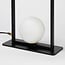 Lampe à poser 2 lumières Duas - noir et verre blanc laiteux