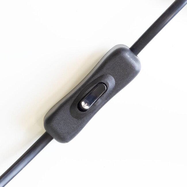 Lampe de table noire à 2 lumières avec verre blanc laiteux - Duas