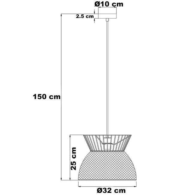 Lampe suspendue moderne noire avec or - Netti