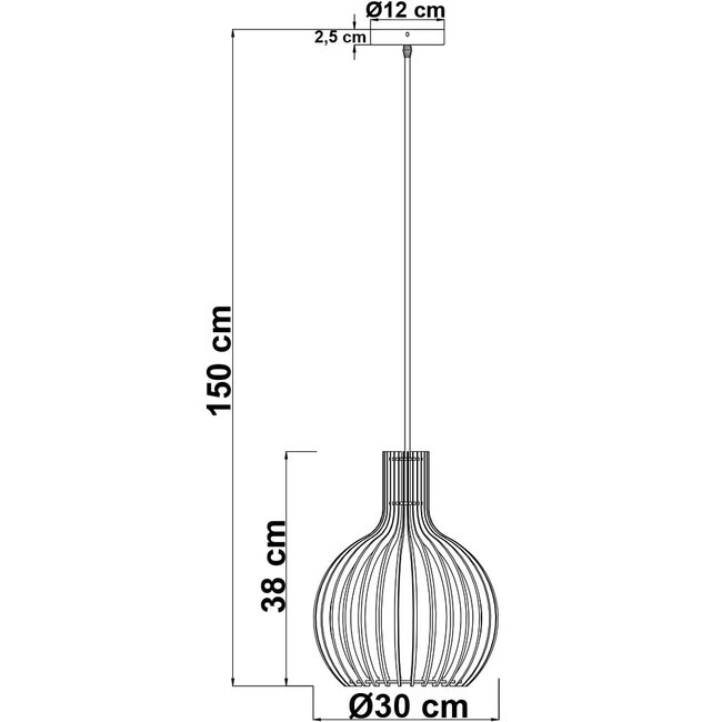 Suspension Boho chic en bois - Legno