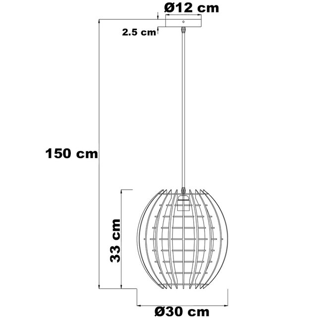 Suspension en bois - Trae