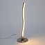 Lampe de table minimaliste Vinti en nickel satiné à LED intégrées