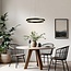 Suspension design Cercle en noir à anneaux LED dimmables