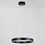 Suspension design Cercle en noir à anneaux LED dimmables