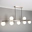 Suspension Syv 7 lumières - globes en verre opalin