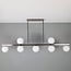 Suspension Syv 7 lumières - globes en verre opalin