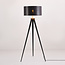Lampadaire tripod avec abat-jour en tissu - Tessuto