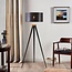 Lampadaire tripod avec abat-jour en tissu - Tessuto