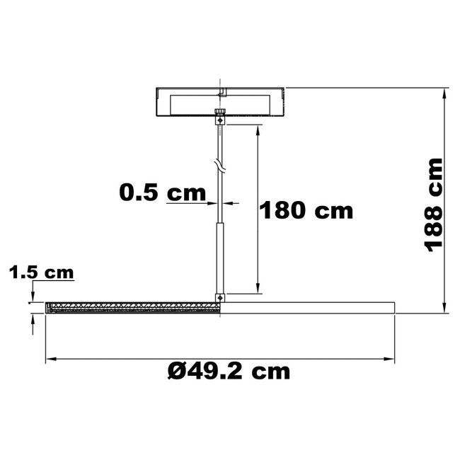 Lampe à suspension dimmable en 3 étapes Taysa