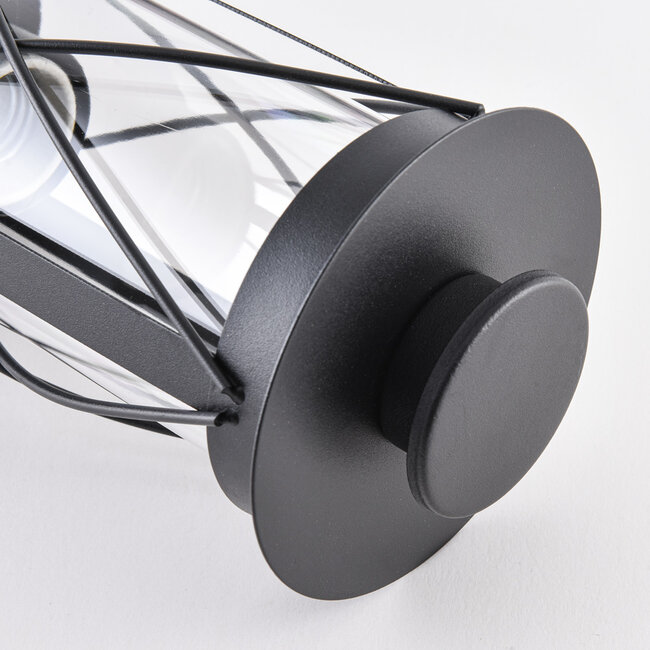 Lampadaire extérieur noir rustique Lucia - 40 cm