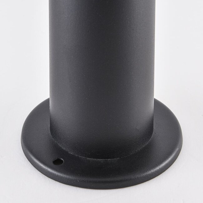 Lampe d'extérieur sur pied Lucia en acier inoxydable noir - 60 cm
