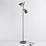 Lampadaire William 2 lumières en gris à spots inclinables