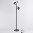 Lampadaire 2 lumières gris avec spots inclinables - William