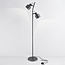 Lampadaire 2 lumières gris avec spots inclinables - William