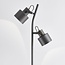 Lampadaire William 2 lumières en gris à spots inclinables