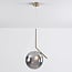 Suspension Roy - verre fumé effet miroir, doré