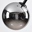 Suspension asymétrique à 2 lumières Dexter - verre fumé effet miroir, noir