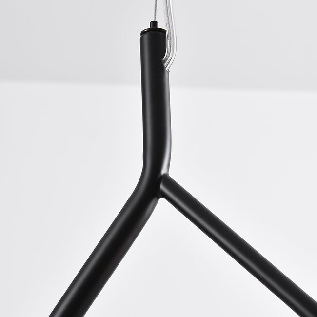Suspension asymétrique à 2 lumières Dexter - verre fumé effet miroir, noir
