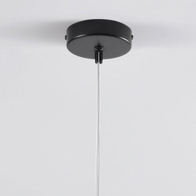 Suspension asymétrique à 2 lumières Dexter - verre fumé effet miroir, noir