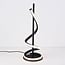 Lampe à poser Caz avec armature torsadée noire et LED intégrée