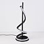 Lampe à poser Caz avec armature torsadée noire et LED intégrée