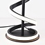 Lampe à poser Caz avec armature torsadée noire et LED intégrée