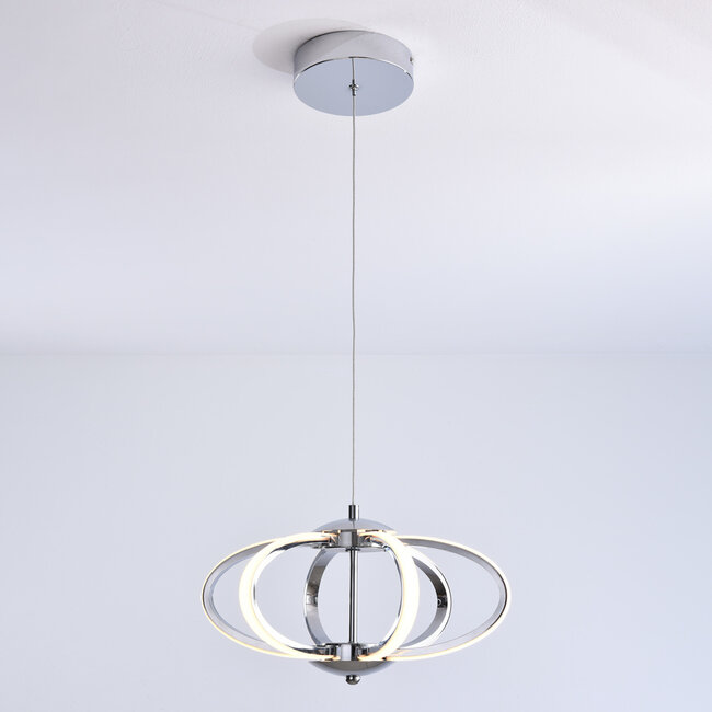 Suspension Yinthe à intensité variable - chrome avec LED intégrée