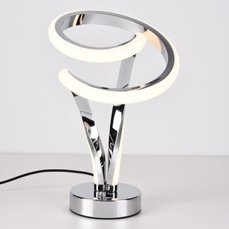 Lampe de table design dimmable Silke en chrome
