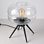 Lampe à poser Joah en verre transparent soufflé à la main