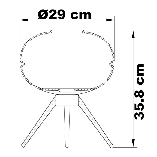 Lampe de table moderne Joah en verre transparent