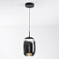 Suspension noire Nadine en verre fumé gris et intensité variable à 3 niveaux