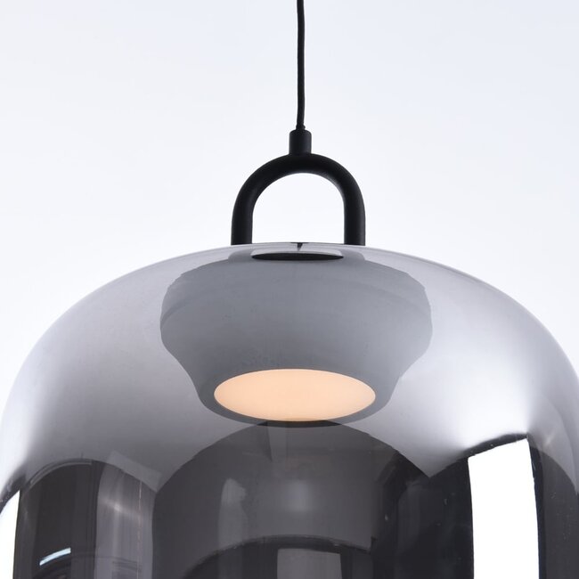 Suspension en verre fumé avec dégradé et LED dimmables sur 3 niveaux - Melody
