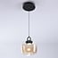 Suspension Zahra en verre ambré à dégradé de couleur et LED dimmables à 3 niveaux