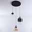Suspension Art Déco Ceylin - intensité variable à 3 niveaux et différentes couleurs de verre