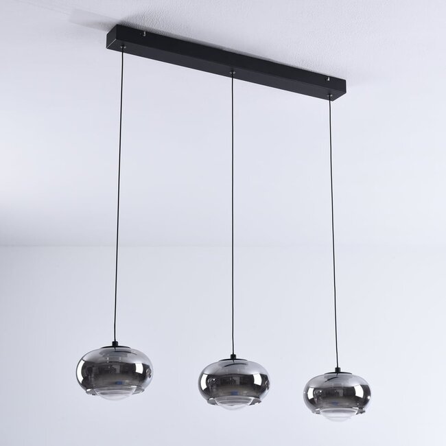 Suspension avec verre fumé et LED à 3 niveaux de gradation - Vive