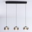 Suspension Vive en verre fumé et LED dimmables à 3 niveaux